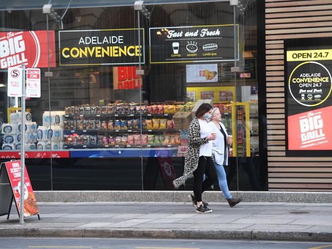 Waymouth St, around 8.30am on Wednesday, day 1 of the lockdown Picture: Tricia Watkinson