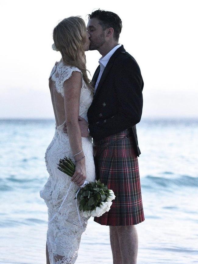 Jock and Lauren Zonfrillo on their wedding day in 2017. Picture: instagram