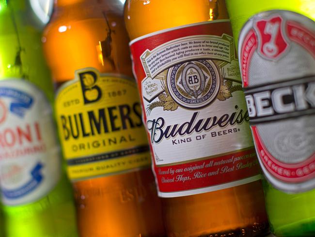 Some eateries are charging customers for bringing smaller bottles including stubbies or ciders, often ranging from $2 to $6.. Picture: AFP