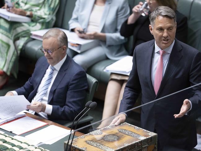 Defence Minister Richard Marles addressed the AUKUS submarines in question time. Picture: NCA NewsWire / Gary Ramage