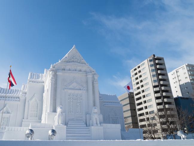 Sapporo Snow Festival. Qantas has launched a new flight between Sydney and Sapporo, Japan, which is expected to be popular among skiers. Picture: Supplied