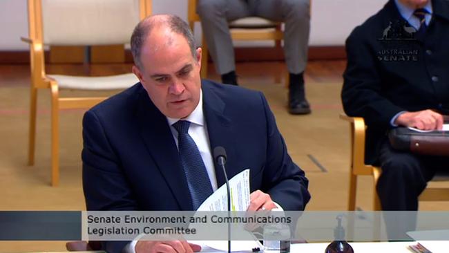 ABC Managing Director David Anderson at Senate Estimates on Monday.