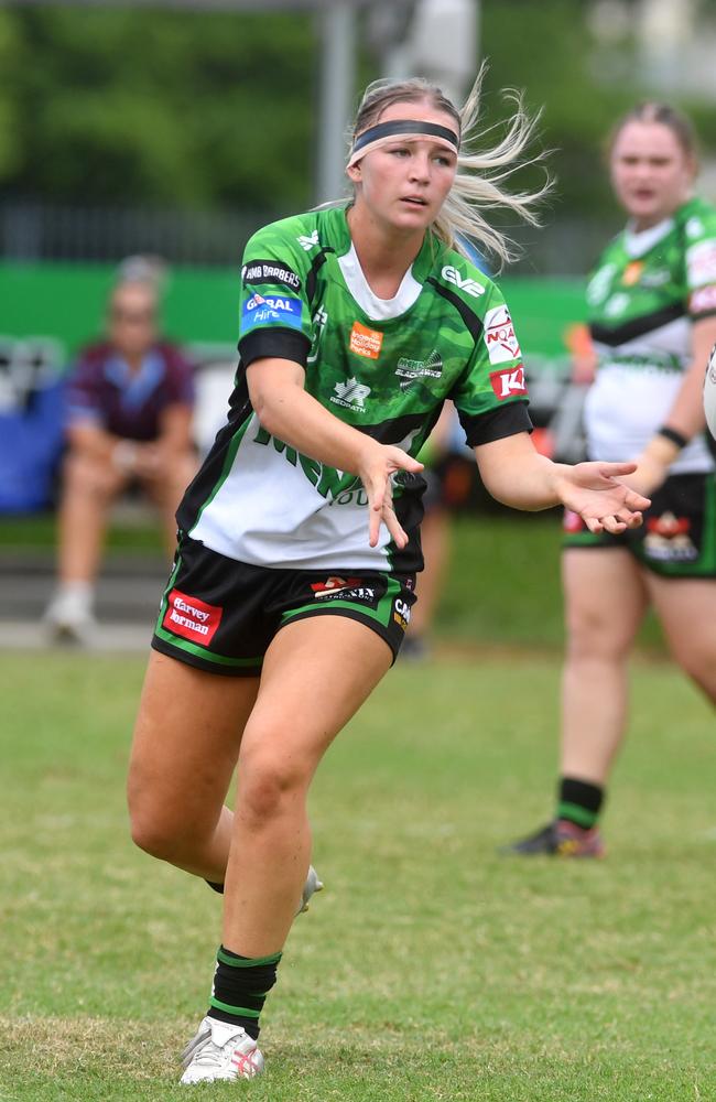 Townsville Blackhawks Harvey Norman girls U19 agains CQ Capras at Jack Manski Oval. Blackhawks 13. Picture: Evan Morgan