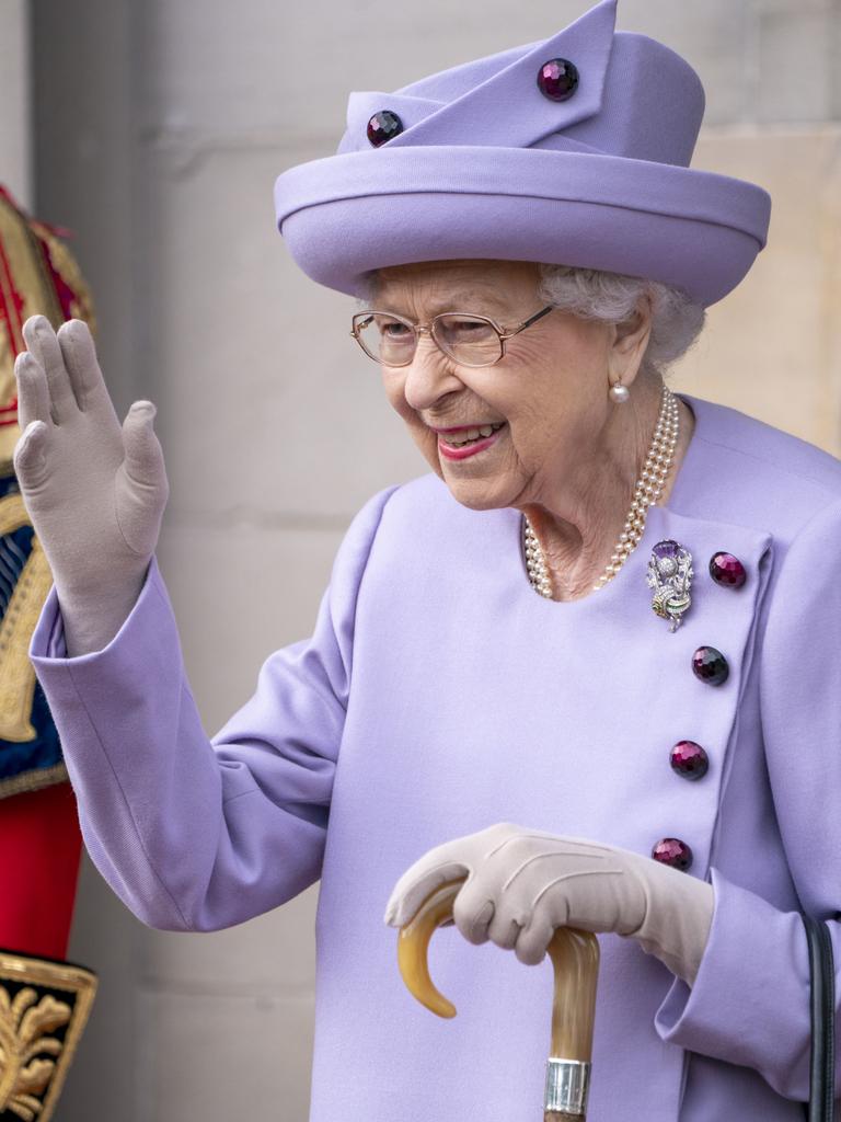 The Queen attends an Armed Forces Act of Loyalty Parade at the Palace of Holyroodhouse. Picture: Getty Images