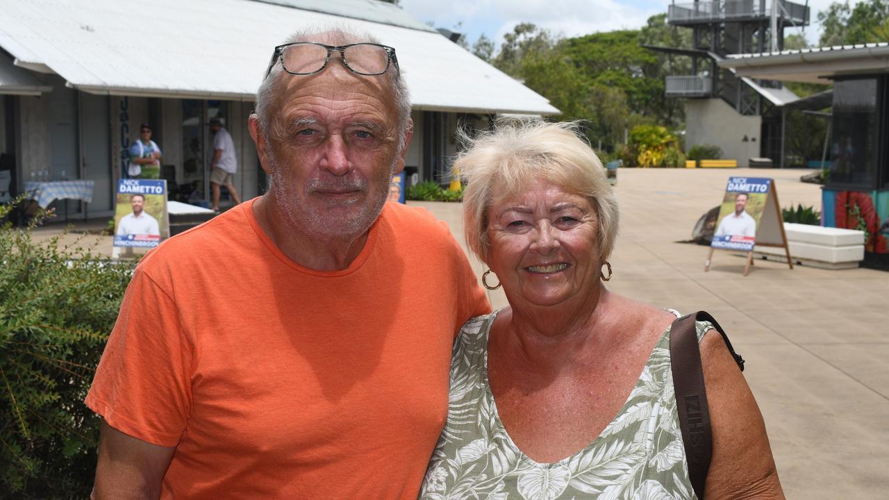 Hinchinbrook couple Roy and Pauline Johnson, former Brits who have been in Australia for 15 years, both backed LNP, saying incumbent MP Nick Dametto and KAP had no real power in parliament. Picture: Cameron Bates