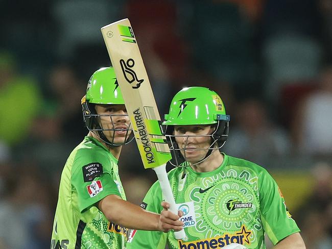 Sam Konstas celebrates his fifty on BBL debut.