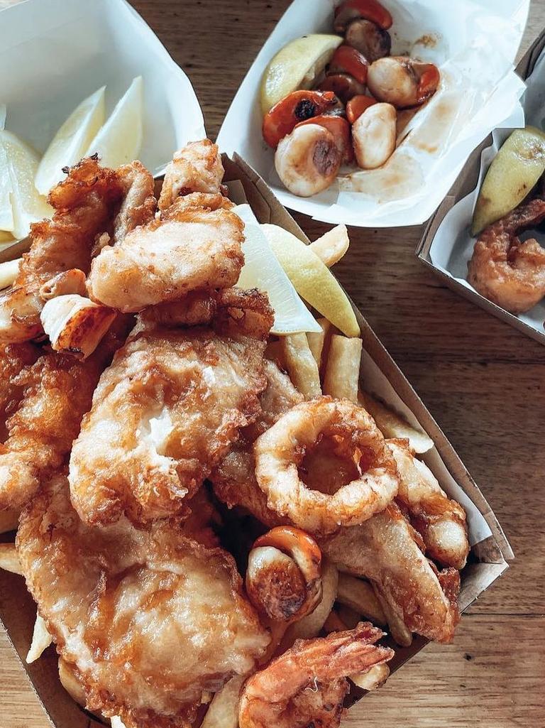 Next door to Waubs Harbour Distillery is perhaps the best fish and chips in the state.