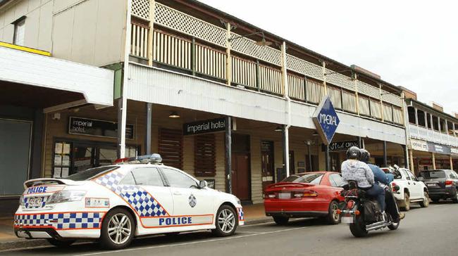 Police Detectives were at the Imperial Hotel in Gatton investigating the death of a man during an altercation on Friday night. Picture: David Nielsen / Ipswich Queensland Times