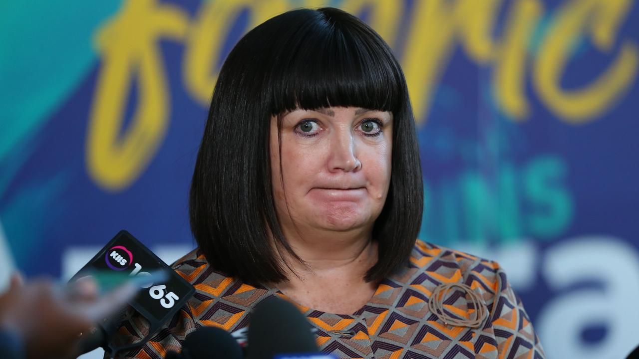 Raelene Castle spoke to media after Folau’s contract was torn up.