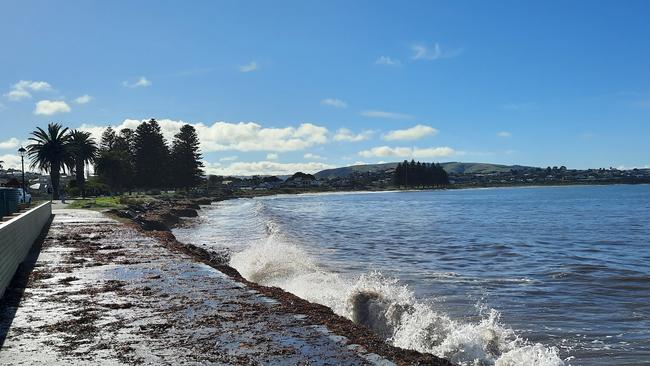 Photographs of a minor storm at Flinders Parade, Victor Harbor, June 25, 2021. Supplied by Director Mark Western.