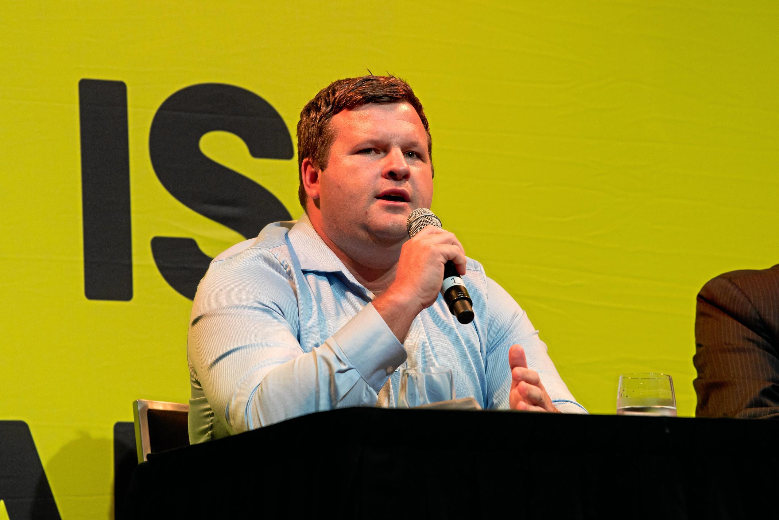 Brendan Bunyan at the 2019 Dawson Debate in Mackay.