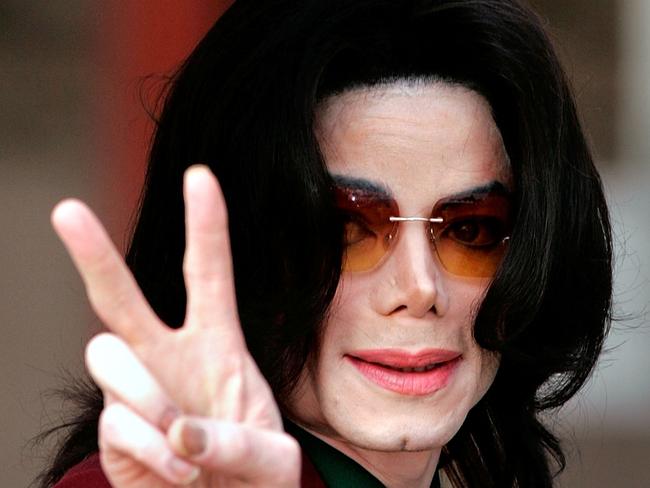 Singer Michael Jackson at his child molestation trial March 17, 2005. Picture: Getty