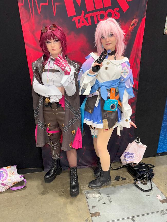 Rose (@crittercri) and Tara (@simply.siren) attend the Oz Comic Con Melbourne at the Melbourne Convention & Exhibition Centre on Sunday, June 08, 2025. Picture: Jack Colantuono