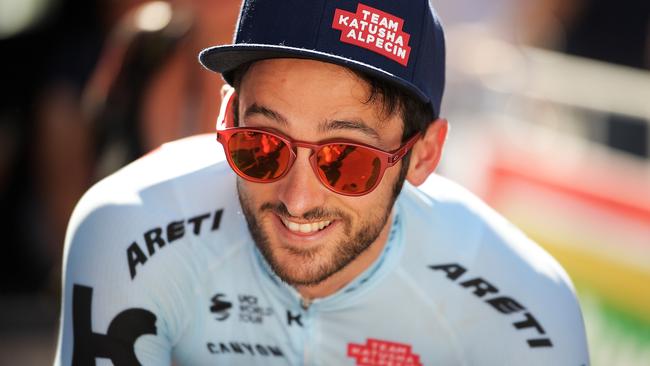 Nathan Haas during last year’s Tour Down Under. Picture: Daniel Kalisz (Getty).