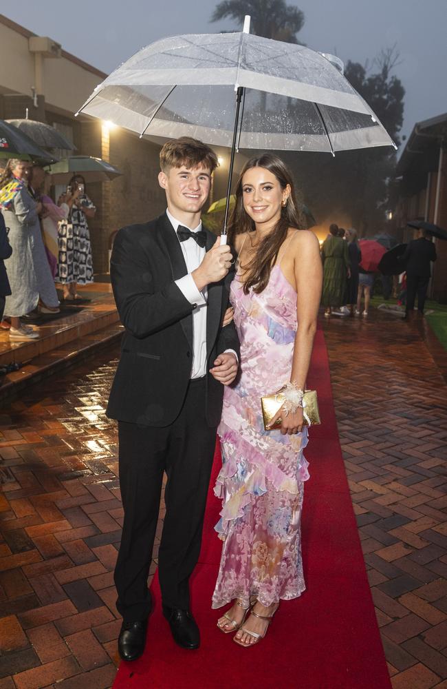 Marcus Anderson partners Holly Lane at Fairholme College formal, Wednesday, March 27, 2024. Picture: Kevin Farmer