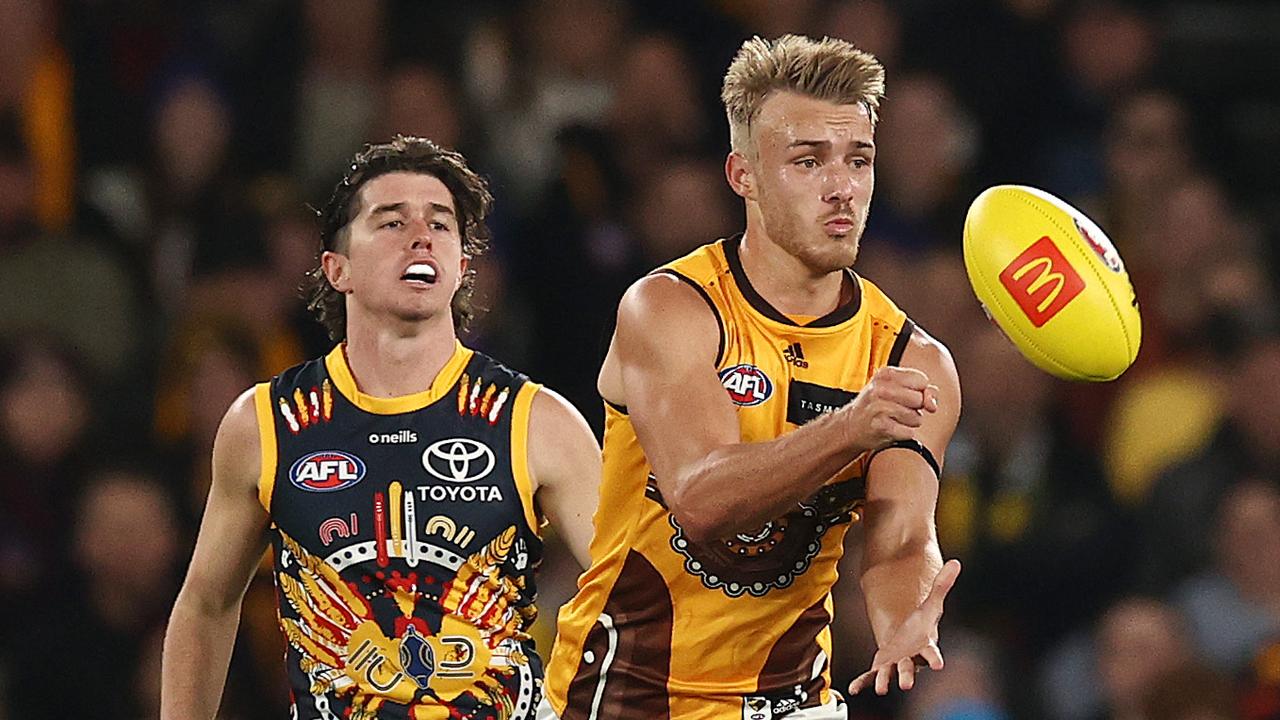 Hawthorn’s Josh Morris could quickly return to the senior side following a shoulder injury. Picture: Michael Klein