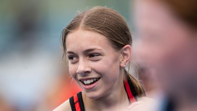 Grace Krause from Temora after winning the 200m sprint final at the NSW Juniors.