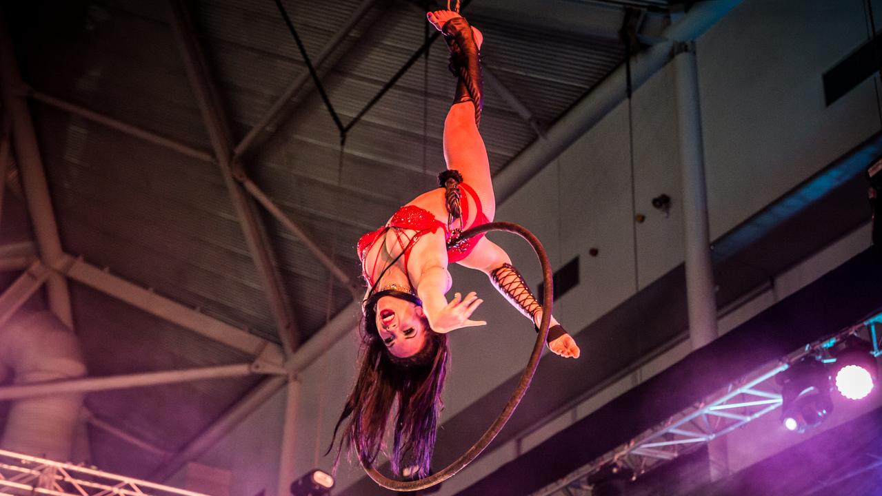 Sins is coming to the Sexpo event in Melbourne. He will probably not hang from a hoop though. Picture: Matt Bartolo.