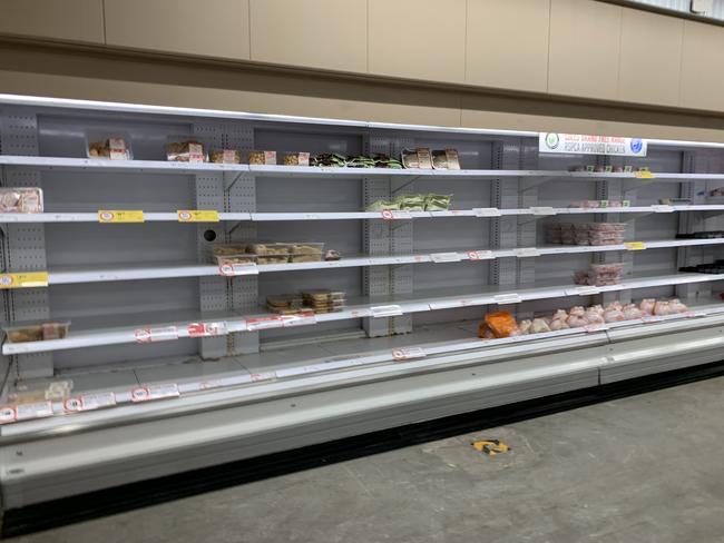 Panic buying after Melbourne enters Stage 4 lockdown. Picture: Ian Currie