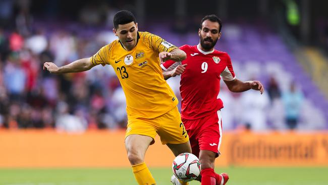 Socceroos midfielder Tom Rogic in action against Jordan. Picture: Getty Images