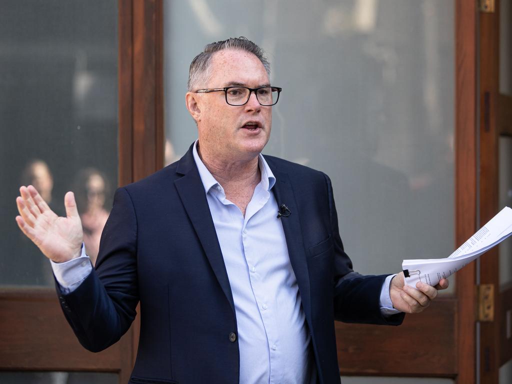 Real estate expert John McGrath at a Sydney auction. Picture: Julian Andrews