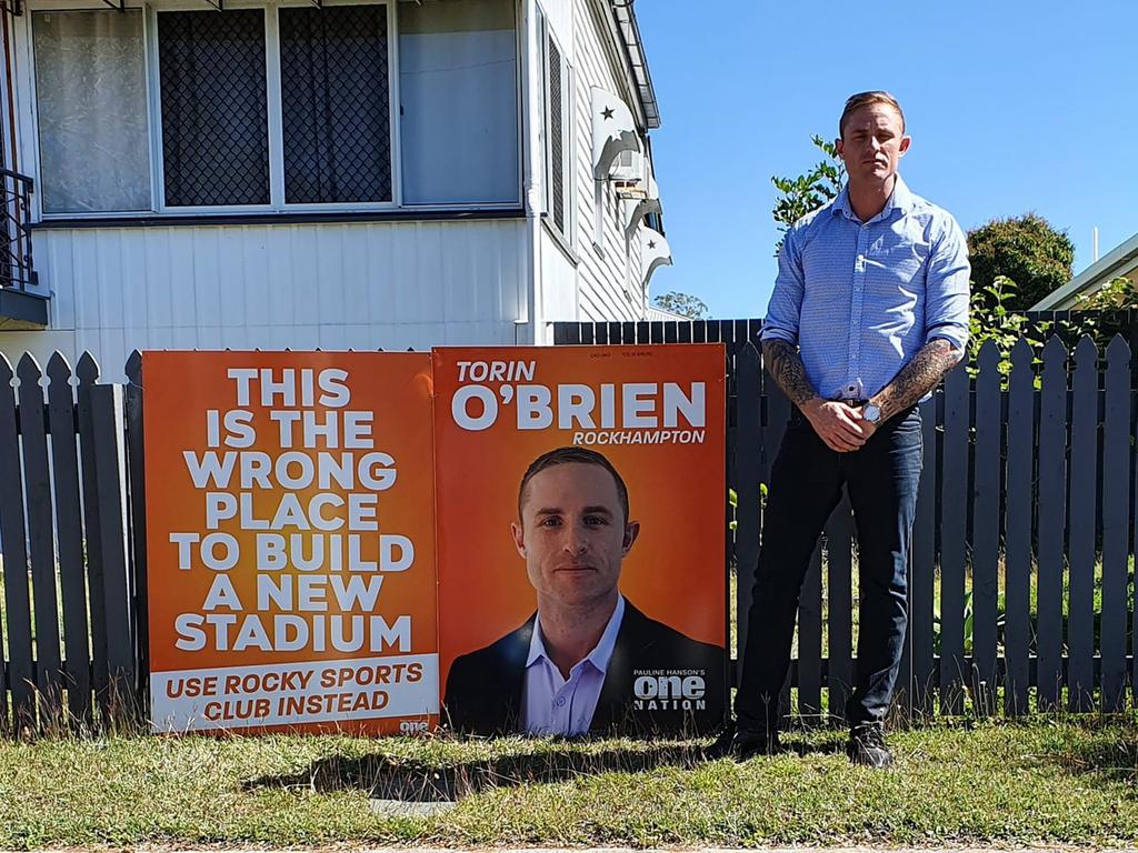 STADIUM OPPOSITION: One Nation candidate for Rockhampton Torin O'Brien believes that the majority of residents surrounding Browne Park are opposed to the stadium upgrade.