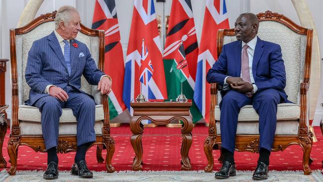 King Charles meets William Ruto in Nairobi on Tuesday. Picture: Getty Inmages