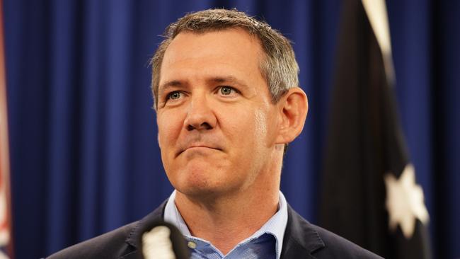 Chief Minister Michael Gunner address the media at Parliament House