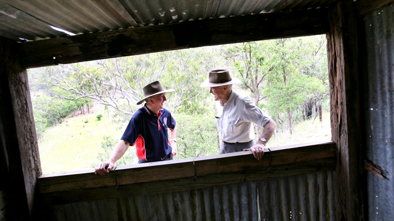 19/10/2007 BCM Bike track running along the old railway line from Linville to Blackbutt. ltr CEO Kerry Mercer and Nanango Shire Mayor Reg McCallum Pic: Sarah Marshall