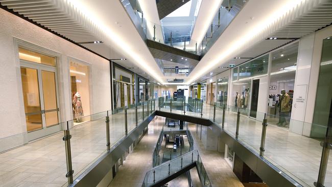 An empty Emporium shopping centre during lockdown in Melbourne. Picture: Getty Images