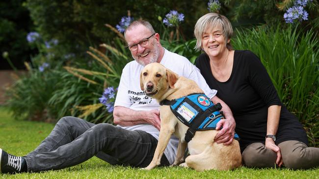 Phil and Jan Hazell, with assistance dog Sara. Picture: Justin Lloyd