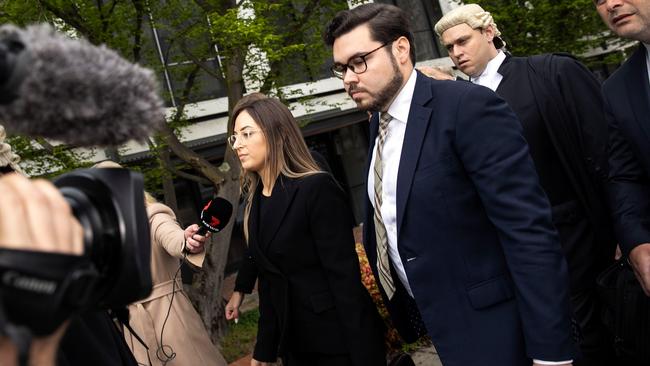 Bruce Lehrmann, the man accused of the sexual assault of former Liberal staffer Brittany Higgins, appeared at the Magistrates Court in Canberra. Picture: NCA NewsWire / Gary Ramage