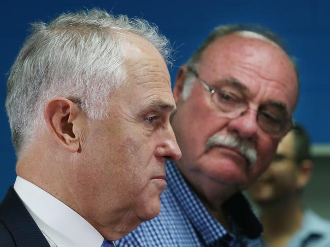 Member for Leichhardt Warren Entsch (right) with Prime Minister Malcolm Turnbull last year.