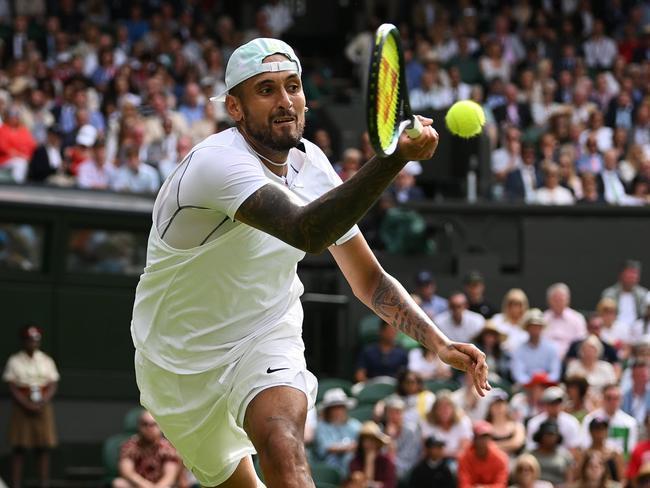 Kyrgios showed fight and had too much heat for his young opponent. Picture: Getty Images