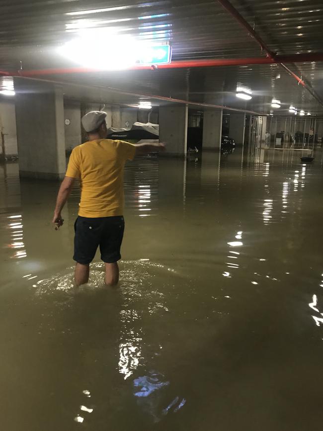 Cars and storage in the basement of the Otto apartment building were extensively damaged.