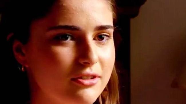 Bladen’s daughter says she was relentlessly bullied. Picture: Channel Nine