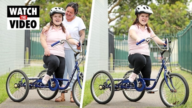 Ayva Lovatt has dwarfism and got a new modified bike