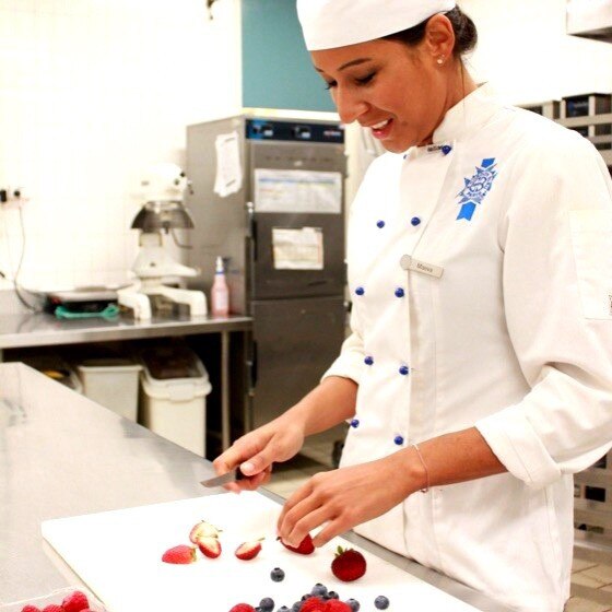 French pastry master chef Maeva Aubras, the owner of Crepes Aubras. Picture: Supplied