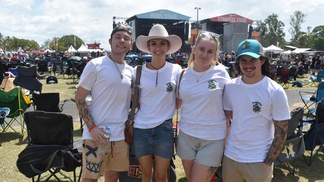 Zhane and Sebastyan Thompson, Hayley Peters and Katarina Taylor at CMC Rocks 2024. Picture: Aaron Goodwin