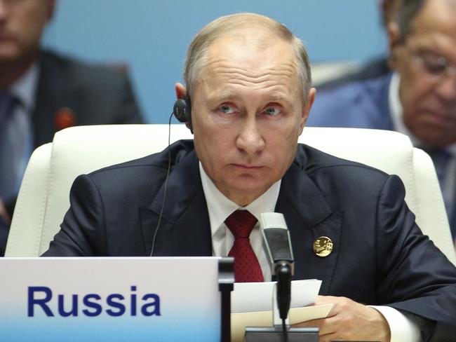 Vladimir Putin spoke out after an international summit in China. Picture: Wu Hong/Pool Photo via AP