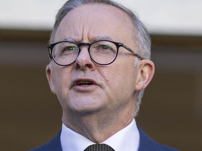 CANBERRA, AUSTRALIA - NewsWire Photos AUGUST 16, 2022: Prime Minister Anthony Albanese spoke to media during a press conference at Parliament House in Canberra.Picture: NCA NewsWire / Gary Ramage