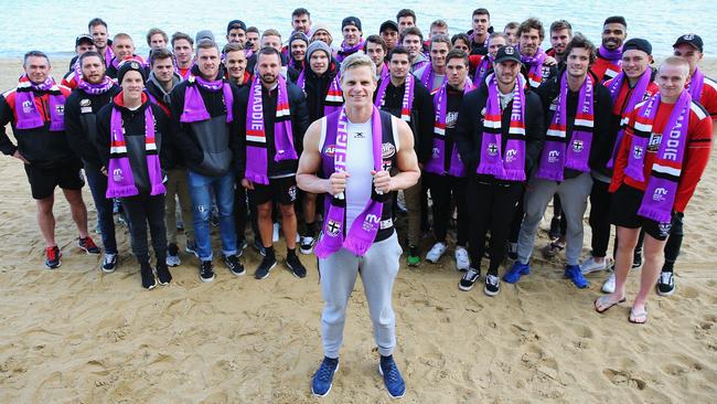 Nick Riewoldt and his St Kilda teammates are ready for Maddie’s Match.