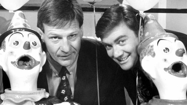 Eddie McGuire and Sam Newman clowning around in 1995.