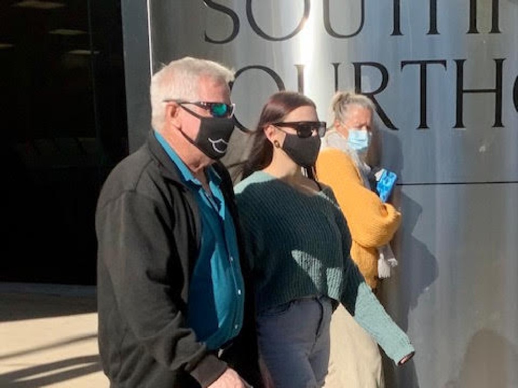 Kelly Wilkinson’s family leave court after a second man charged with the murder of the Gold Coast mum has faced court. Picture: Greg Stolz