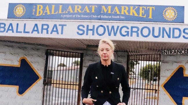 Nationals senator Bridget McKenzie outside the Ballarat Showgrounds. Photo: Twitter