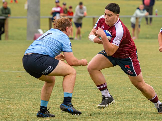 Sio Kite. Super Rugby Under-16 action between the Queensland Reds and New South Wales Waratahs. Picture courtesy of James Auclair.