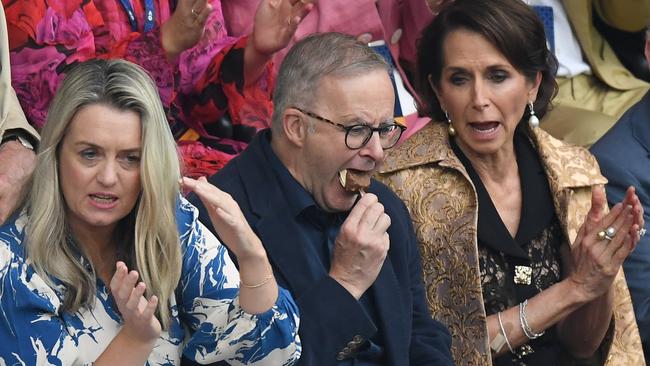 Prime Minister Anthony Albanese will have to be careful how often he is seen enjoying himself at major sporting events. Picture: James D. Morgan/Getty Images