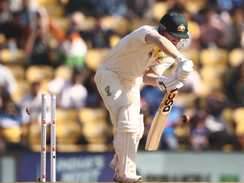 David Warner failed to fire with the bat in Australia’s first Test against India. Picture: Robert Cianflone/Getty Images