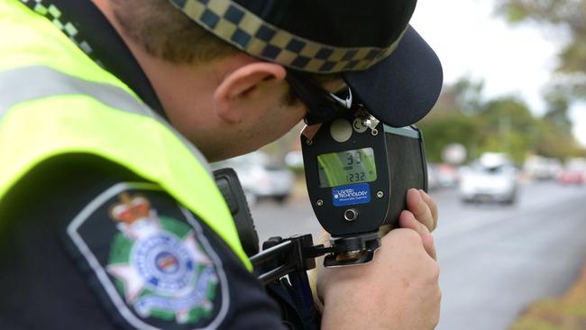 The teenager was clocked doing 84kmh above the speed limit.