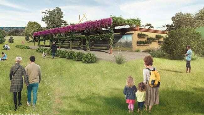 An artist’s impression of the sewage treatment plant at Box Hill’s Eram Park, which will now be built underground at Doncaster’s Tram Road Reserve.